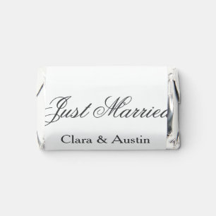 Just Married add couple name date year wedding sim Hershey's Miniatures