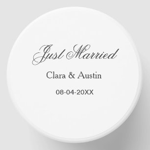 Just Married add couple name date year wedding sim Mini Candle Favors