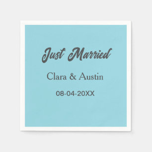 Just Married add couple name date year wedding sim Napkins