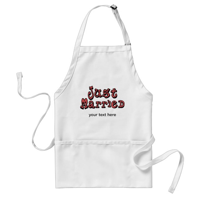 Just Married Adult Apron (Front)