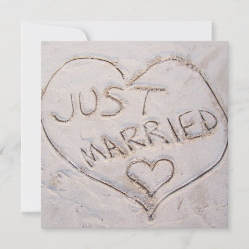 Just Married Announcement