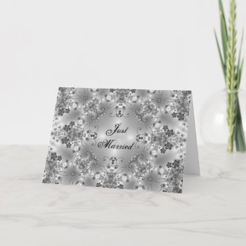 Just Married Announcement Floral B/w by BridesToBe at Zazzle