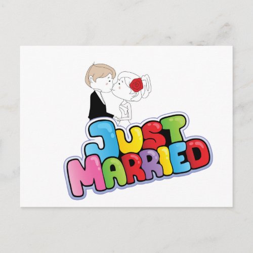 Just Married Announcement  Postcard