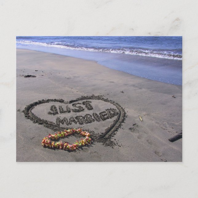 Just married announcement postcard (Front)