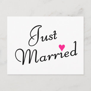 Just Married Announcement Postcard