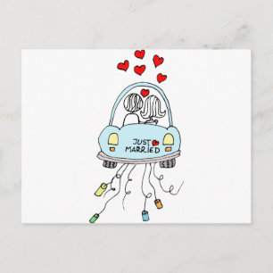 Just Married Announcement Postcard