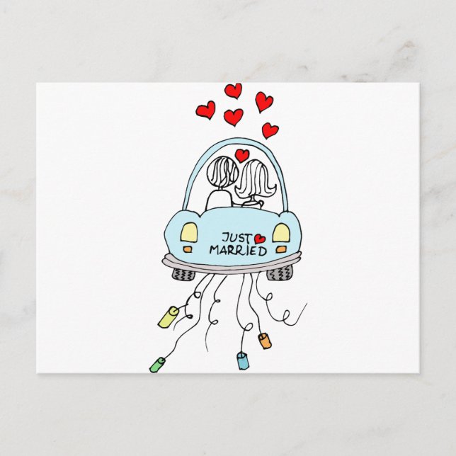 Just Married Announcement Postcard (Front)