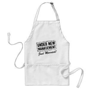 Just Married Apron Under New Management