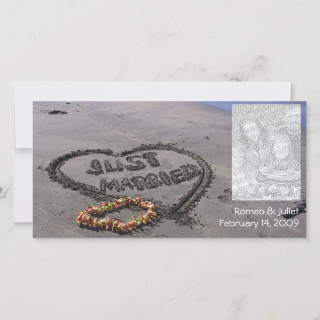 Just Married Beach Announcement (Front)