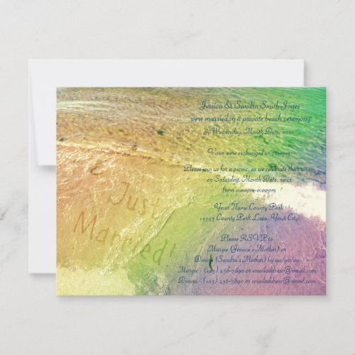 Just Married Beach Invites