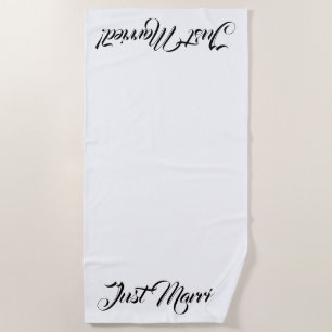 "Just Married" Beach Towel