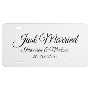 Just Married Personalised Wedding Car Number Plates Gift reflective customised 