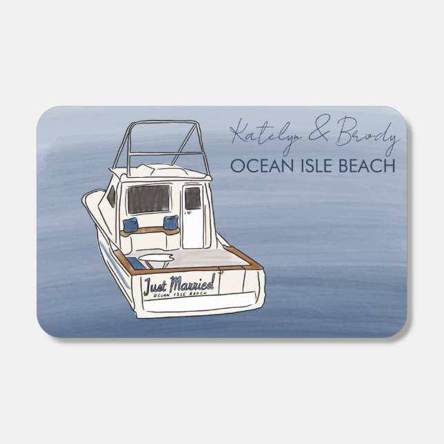 just married boat  matchboxes (Front)