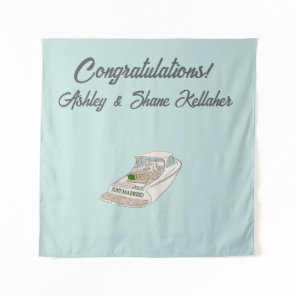 Just married boat Tapestry