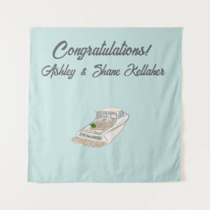 Just married boat Tapestry