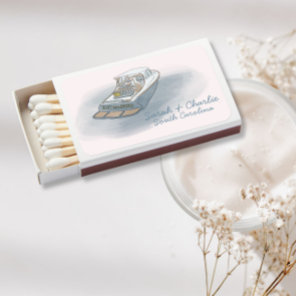 Just married Boat wedding matches