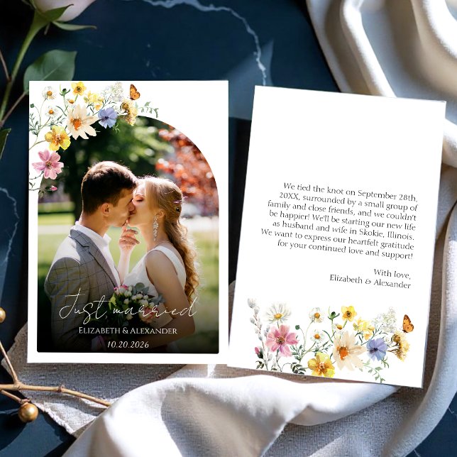 just married | Boho Wedding Photo Announcement (Creator Uploaded)