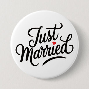 Just Married Bridal Button