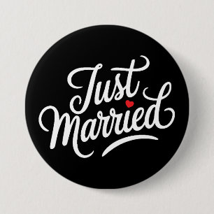 Just Married Bridal Button
