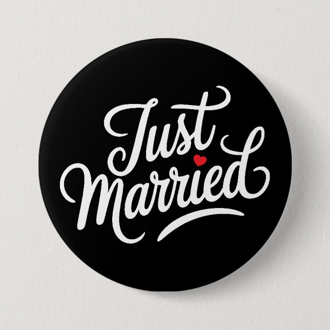Just Married Bridal Button (Front)
