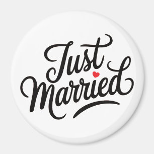 Just Married Bridal Magnet