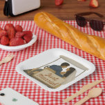 &#39;Just Married&#39; Bride and Groom in a Golf Cart  Paper Plates