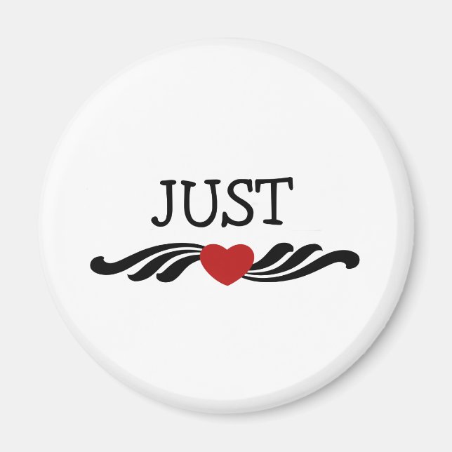 Just Married Bride and Groom Magnet (Front)