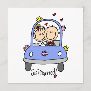 Just Married Bride and Groom T-shirts and Gifts Announcement