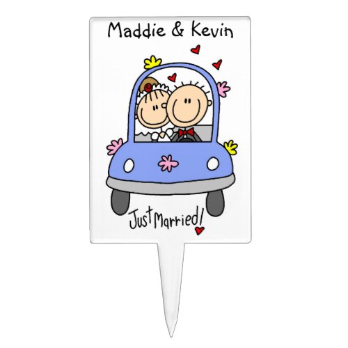 Just Married Bride and Groom T_shirts and Gifts Cake Topper