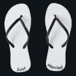 Just Married Bride Groom Flip Flops Wedding Shower<br><div class="desc">Perfect flip flops for the newlyweds' honeymoon.</div>