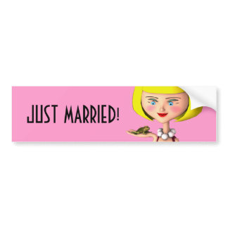 Just Married! Bumper Sticker