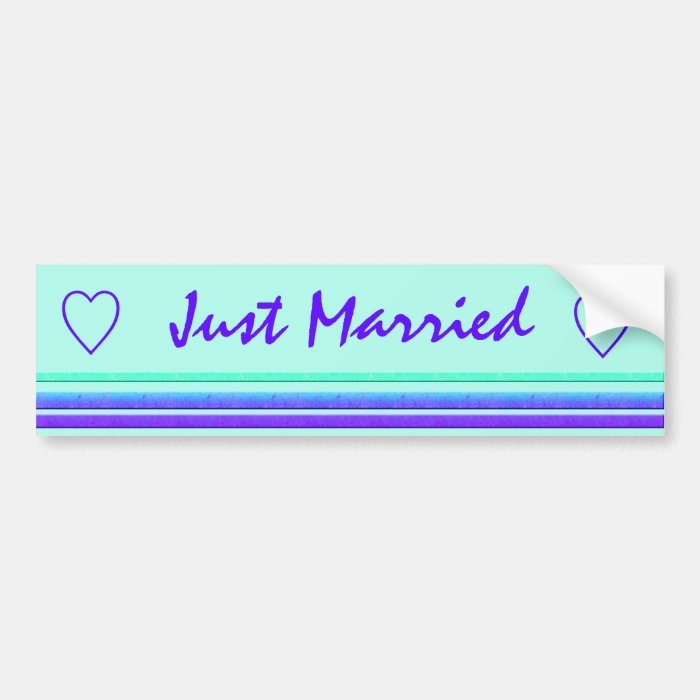 Just Married Bumper Sticker