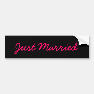 Just Married Bumper Sticker