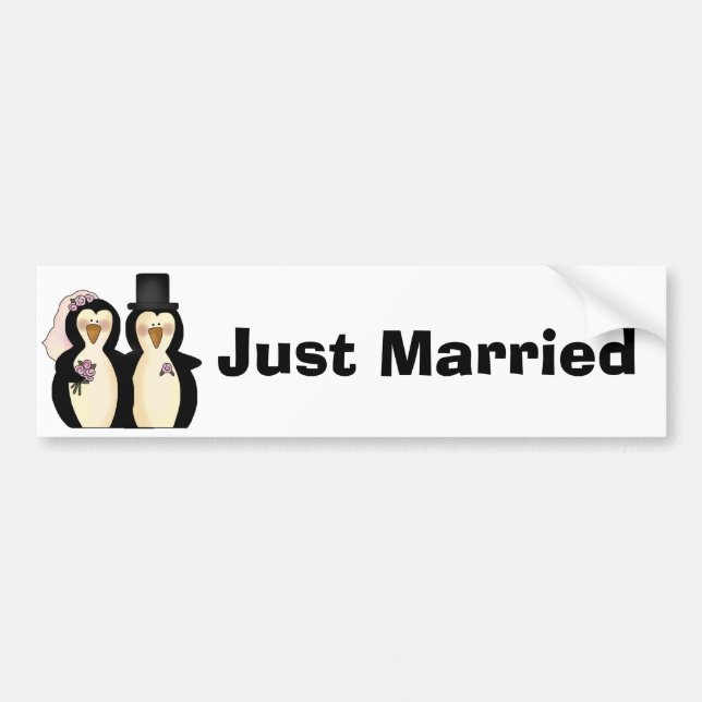 Just Married Bumper Sticker (Front)