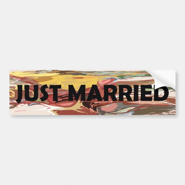 Just married bumper sticker (Front)