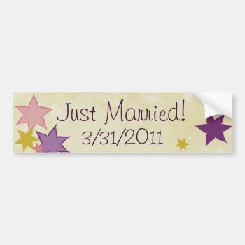 Just Married Bumper Sticker by itsyourwedding at Zazzle