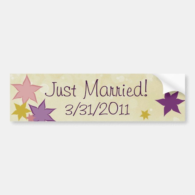 Just Married Bumper Sticker (Front)