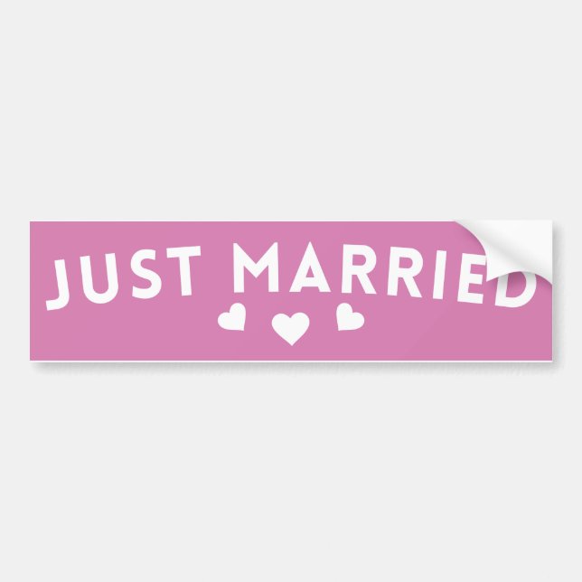 Just Married Bumper Sticker (Front)