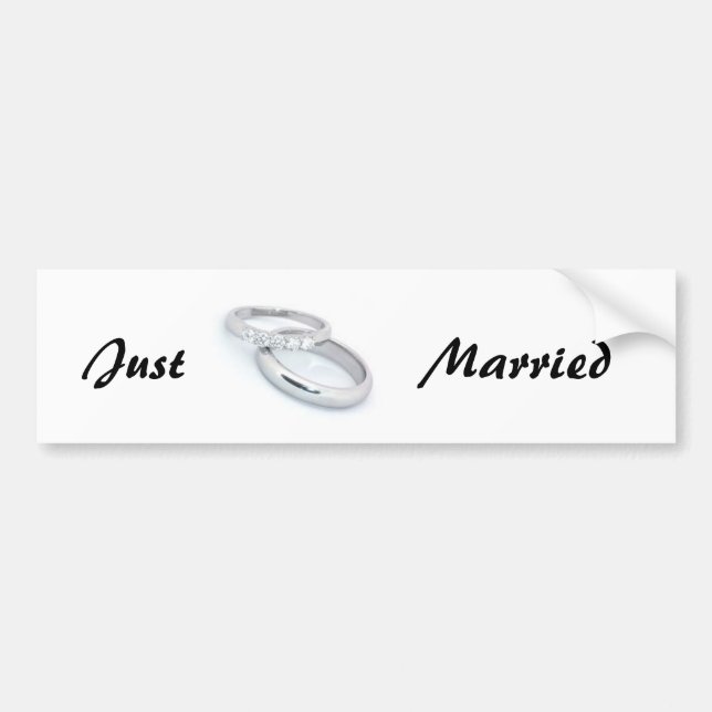Just Married Bumper Sticker (Front)