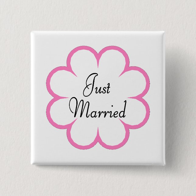 Just Married Button (Front)