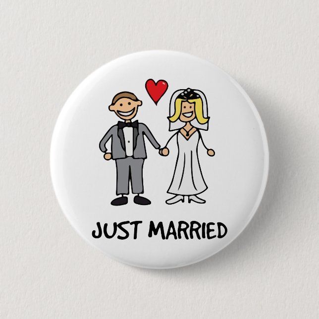 Just married button (Front)