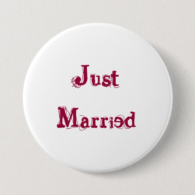 Just Married Button (Front)