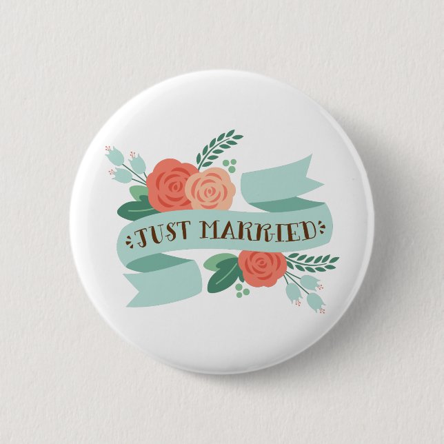 Just Married Button (Front)