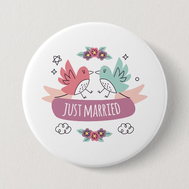 just married  button (Front)