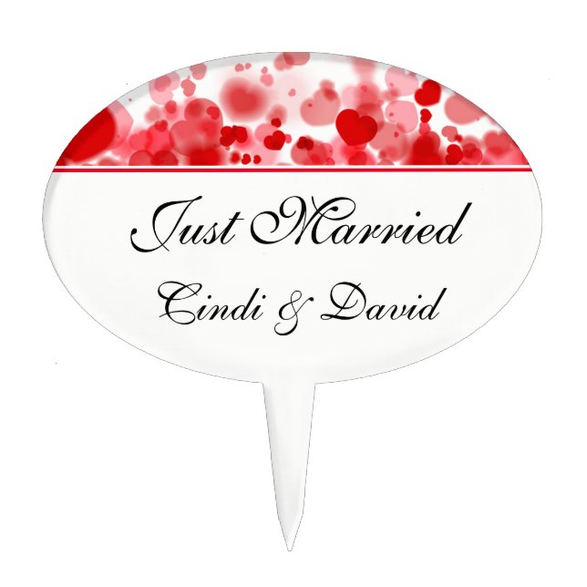 Just Married Cake Topper (Front)