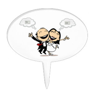 Just married cake topper