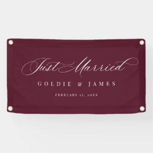 Just Married Car Banner Reception Decoration Sign