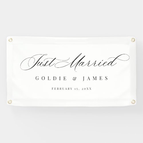 Just Married Car Banner Reception Decoration Sign