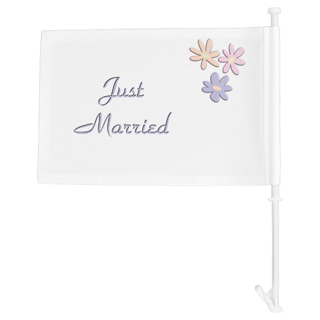 Just Married Car Flag (Back)