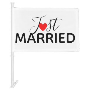 Just Married Car Flag